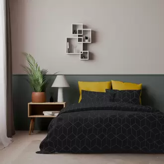 - Parure de lit coton - JEHAUT - Anthracite