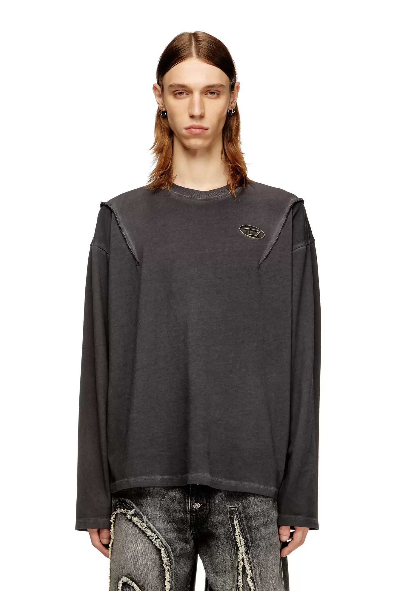 Long-sleeve T-shirt with faded effect