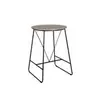 Table mange debout Othé métal noir et bois naturel Ø70xH100cm