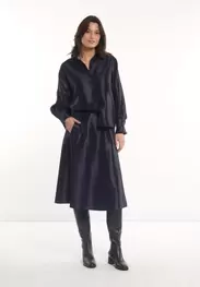 A-line festive skirt navy