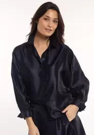 Oversized festive blouse blue