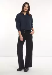 Cotton long pants black