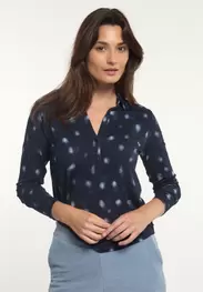 Vicose dotted T-shirt indigo