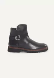 Leather ankle boots black
