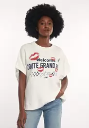 Cotton fleece spencer off white