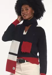 Alpaca-wool scarf multi