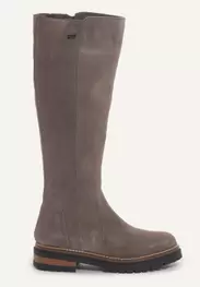 Suede long boots grey