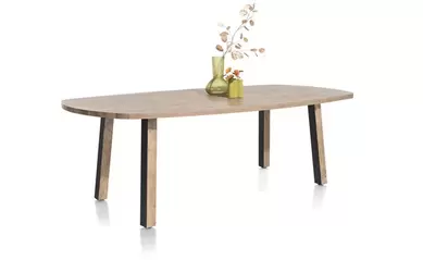 Tafel Pavarotti - 240x108 - poten in metaal + hout