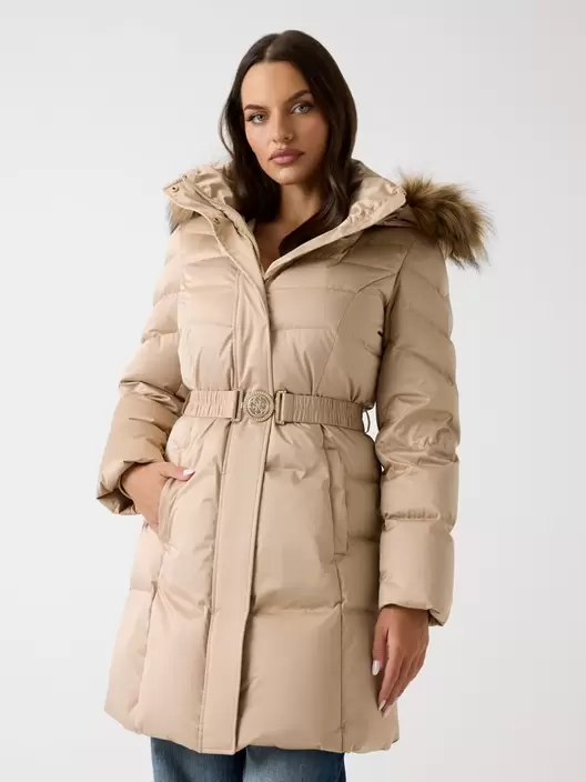 Chaqueta acolchada de plumón auténtico