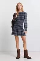 Vestido corto smock cuadros