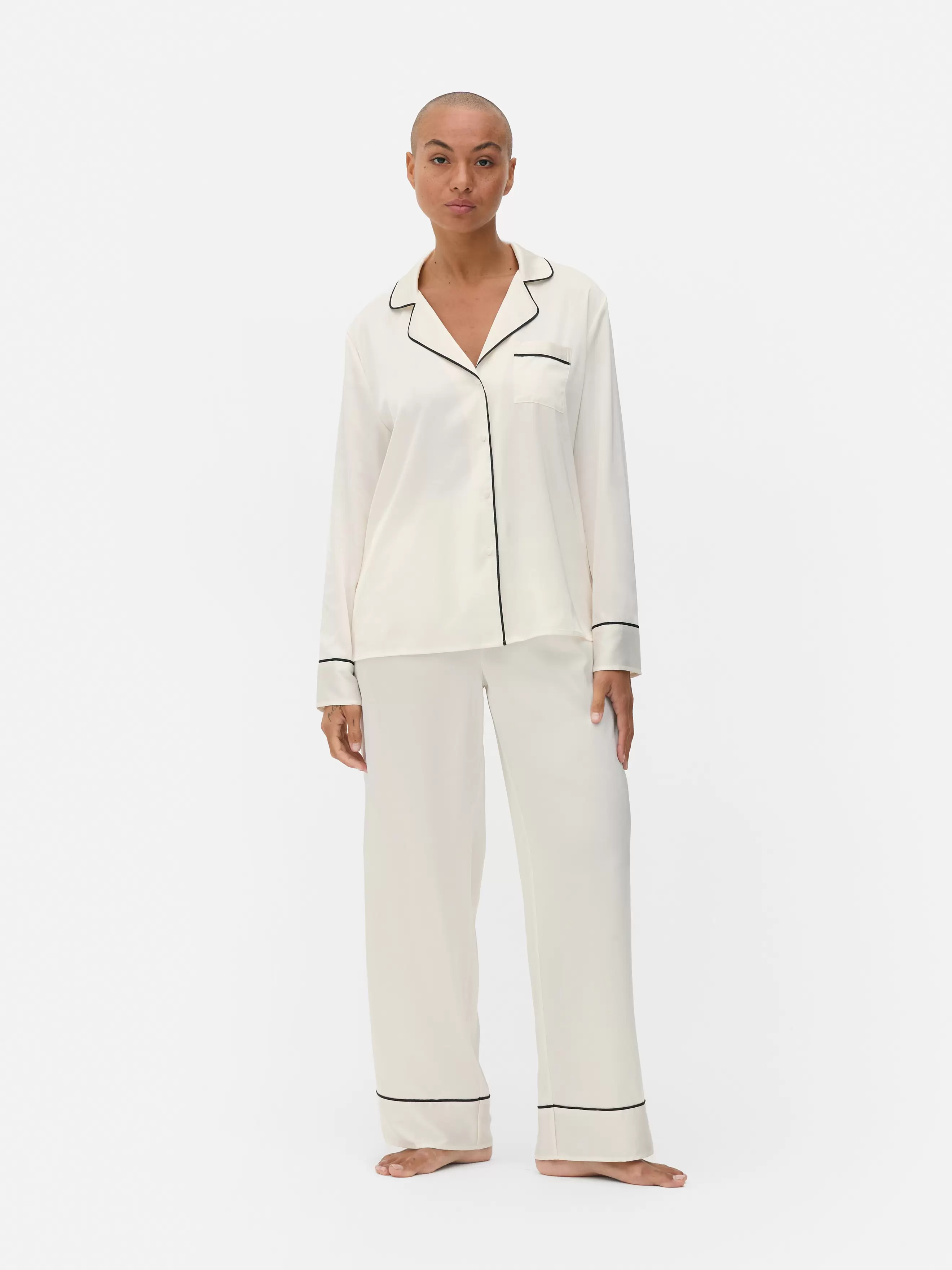 Pyjama boyfriend en satin