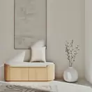 Polari - Banc d'entrée 2 portes et coussin en polyester recyclé L135