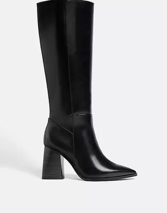 Stradivarius High-heeled boots in black