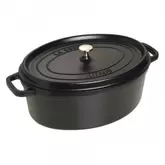 Cocotte Fonte Ovale 37 cm Noir Mat 8 l