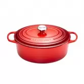 Cocotte Fonte Signature Ovale 7,5 L Rouge Cerise (33 cm)
