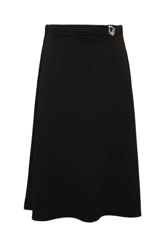 Effen gebreide rok €49,99