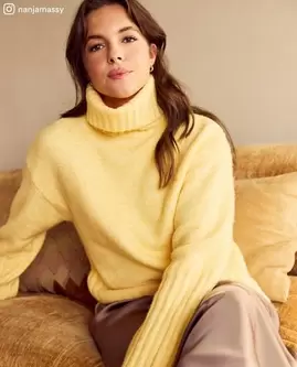 Pull jaune, loose fit