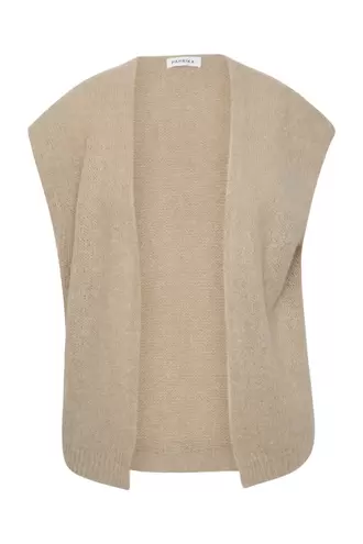 Effen mouwloos gilet €39,99