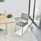 Joan - Chaises en polyester recyclé et acier vert céladon (x2)