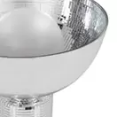 Disco - Lampe disco argentée et abat-jour effet miroir