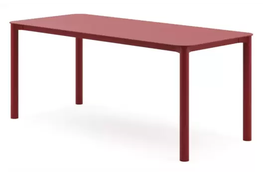 Tuintafel rechthoekig afgerond in ruby aluminium - L 200 x B 80 x H 75 cm