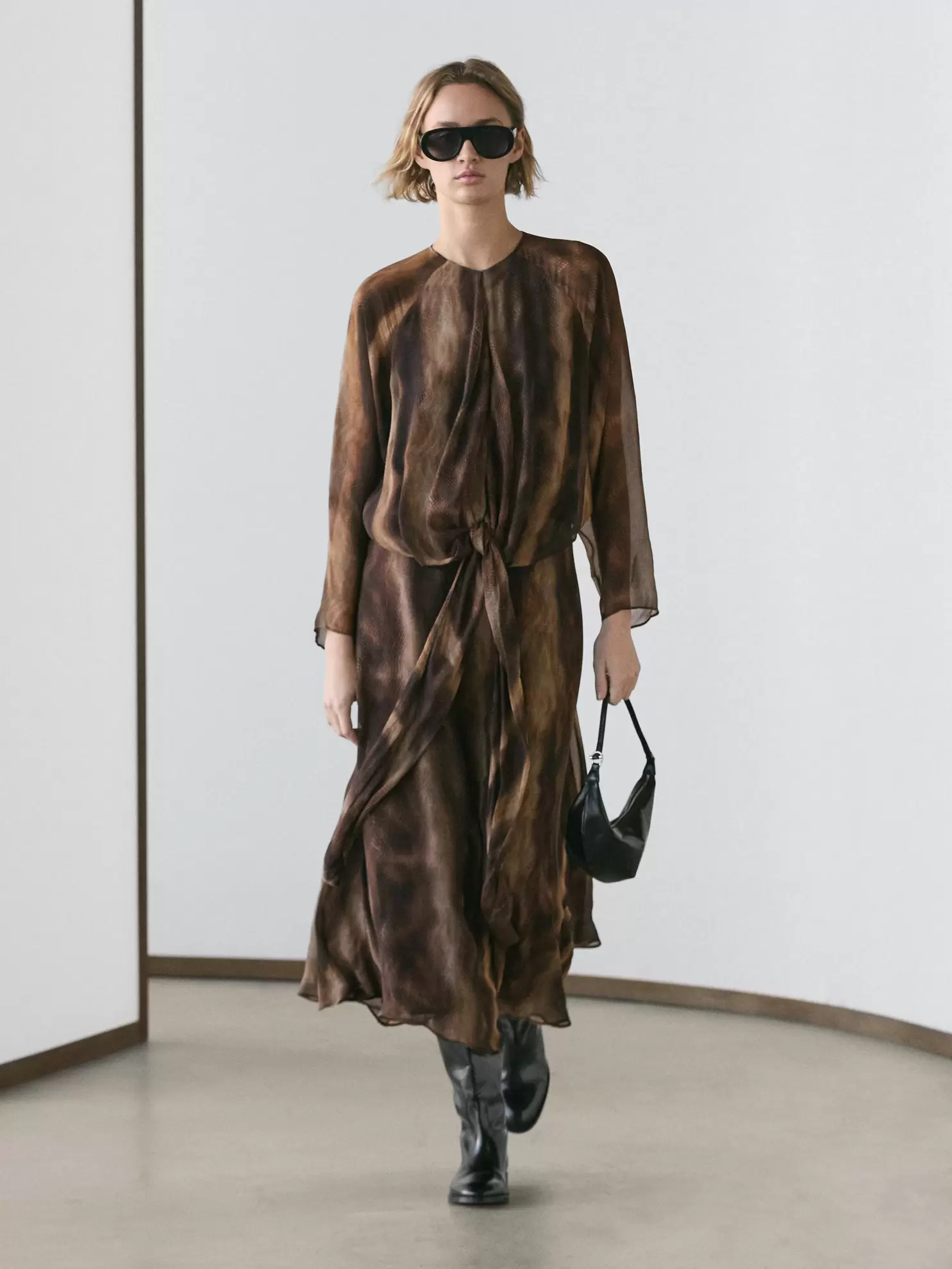 Robe fluide à imprimé animal