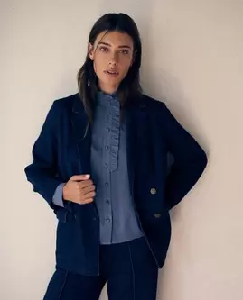 Blazer bleu foncé en jeans