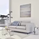 Clarisse - Bouts de canapé en fer forgé et verre orange (x2)