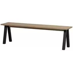 Banc De Salle À Manger - Chêne/Métal - Naturel - 46X160x35 - Woood - Tablo