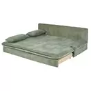 Clio - Canapé convertible 2/3 places en tissu recyclé vert kaki