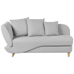 Chaise longue côté gauche en tissu gris clair MERI II