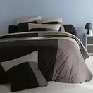 Housse de couette en coton - TRIO - Noir