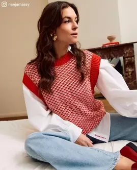 Débardeur avec motif tricoté