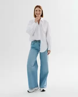 Jean avec détail tissé