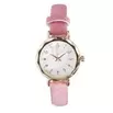 Montre femme cadran rond acier doré Ø2,6xH20,5cm (2 modèles noir ou rose)