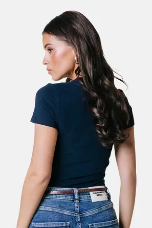 T-shirt met korte mouwen - blauw