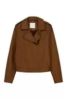 Cazadora antelina hombros trabillas