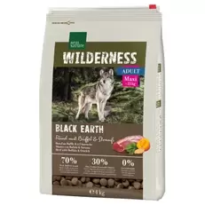 WILDERNESS Maxi Adult Black Earth rundvlees met struisvogel en buffel 4 kg
