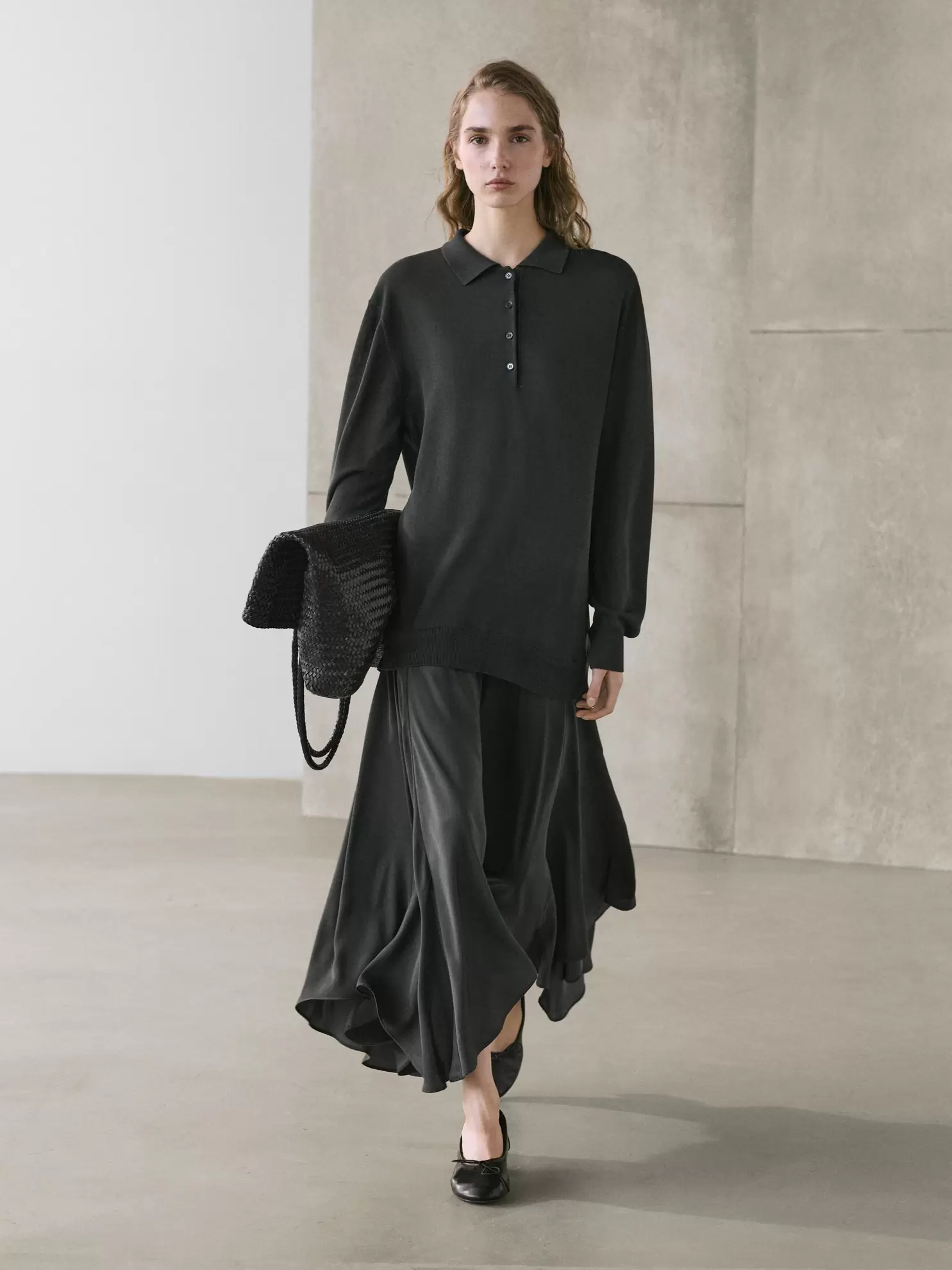 Robe polo en maille combinée