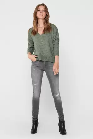 Pull met ronde hals - groen