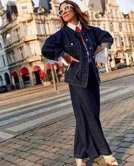 Jeans bleu foncé, extra wide fit