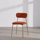 Joplin - Chaises en acier terracotta et textile recyclé terracotta (x2)