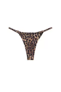 Bas de bikini léopard froncé