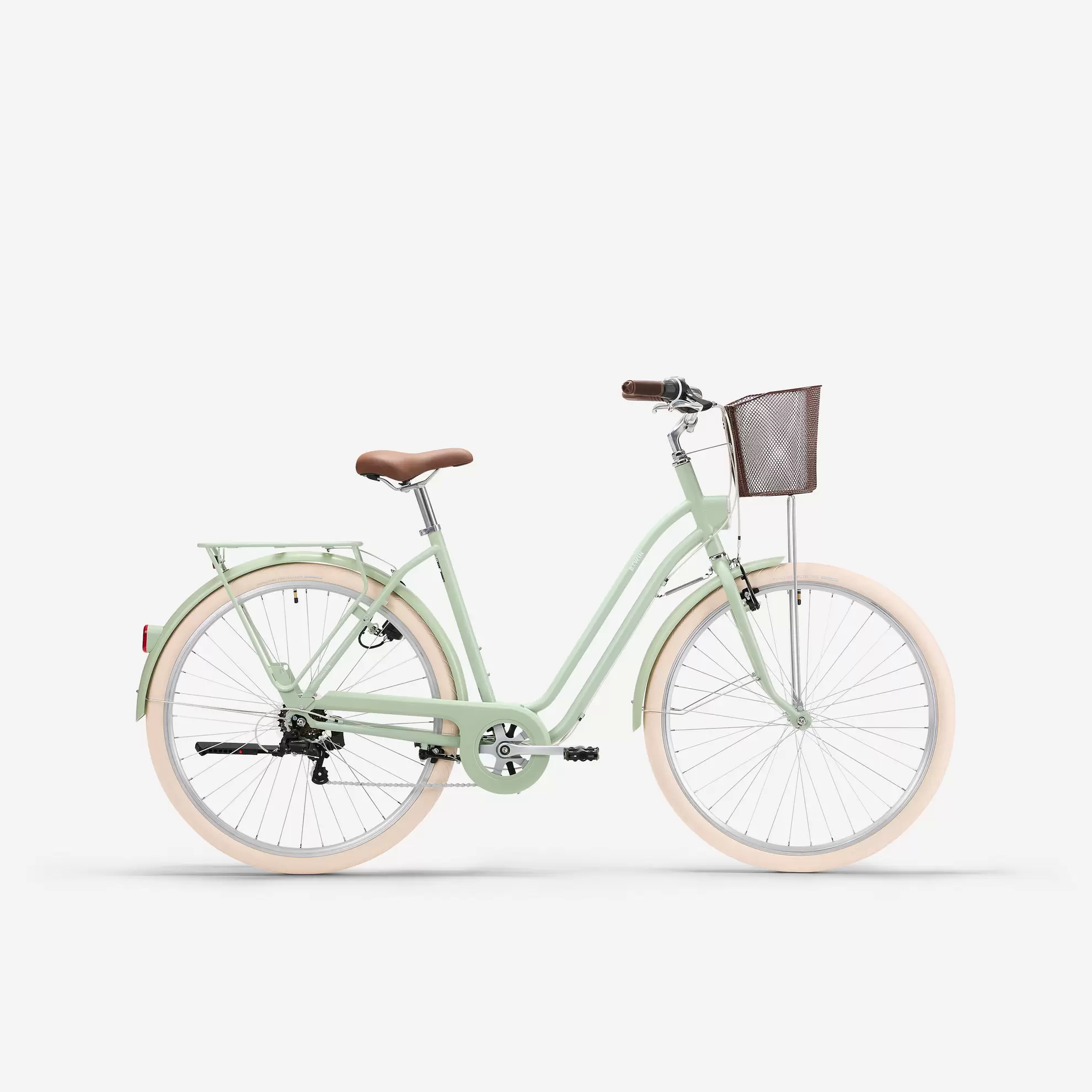 Stadsfiets 520 laag frame amandelgroen