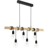 TOWNSHEND Lustre barre 6 ampoules - noir