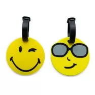 Etiquettes bagages Emoji -2PC