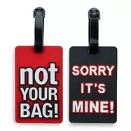 Etiquettes bagages Not Your bag/Sorry its mine - 2PC