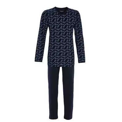 Ringella 5541212 Herenpyjama V-hals Navy - Maat 46