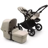 Poussette Donkey 5 Mono Duo assise + nacelle Noir chassis/Taupe Desert