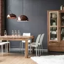 Stockholm - Table à manger carrée en sheesham massif 8 personnes L140